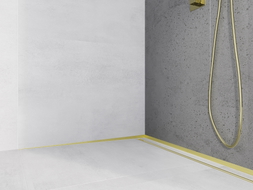 Mexen Line-B plinthe inclinée murale 180 cm gauche, dorée - 185002180L