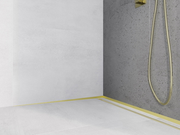Mexen Line-B profilé mural avec pente 180 cm gauche, or - 185002180L