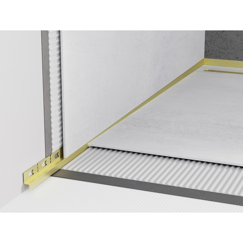 Mexen Line-B abfallende Wandleiste 180 cm links, gold - 185002180L