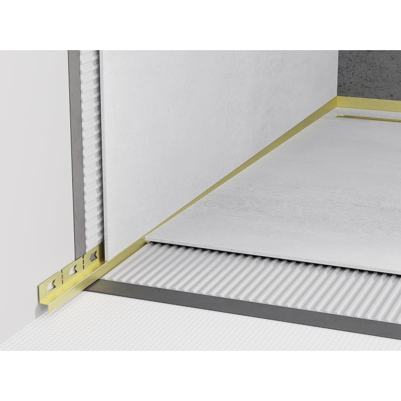 Mexen Line-B barra de pendente de parede 180 cm esquerda, dourada escovada - 185502180L