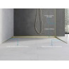 Mexen Line-B listón de pendiente de pared 180 cm izquierdo, dorado cepillado - 185502180L
