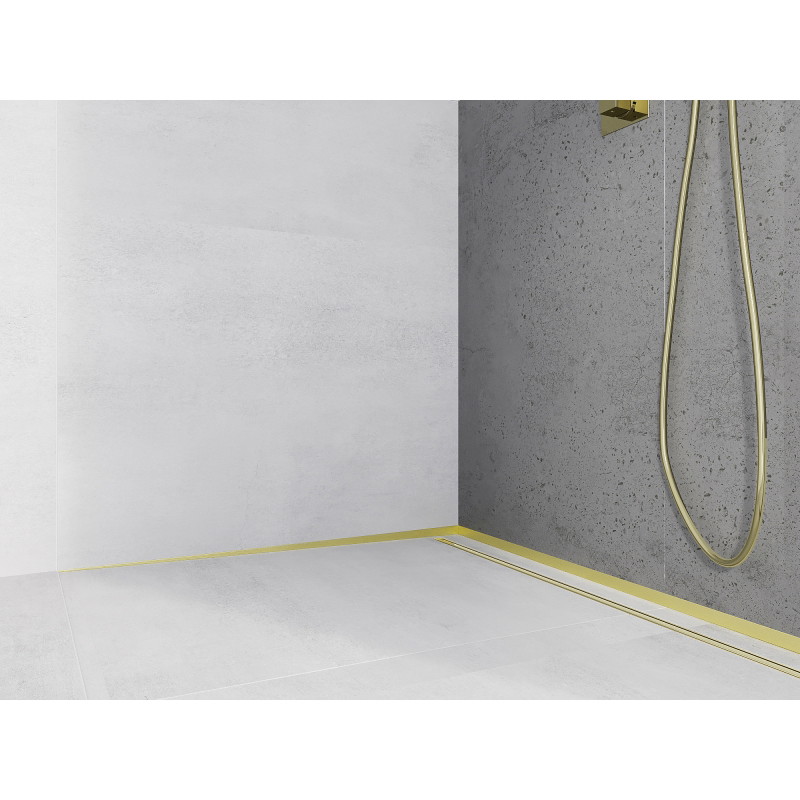 Mexen Line-B listel mural incliné 180 cm gauche, or brossé - 185502180L