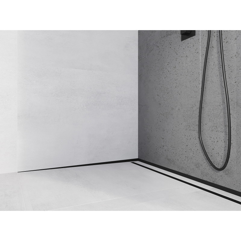 Mexen Line-B listón de pendiente adosada a la pared 180 cm izquierda, negro - 187002180L