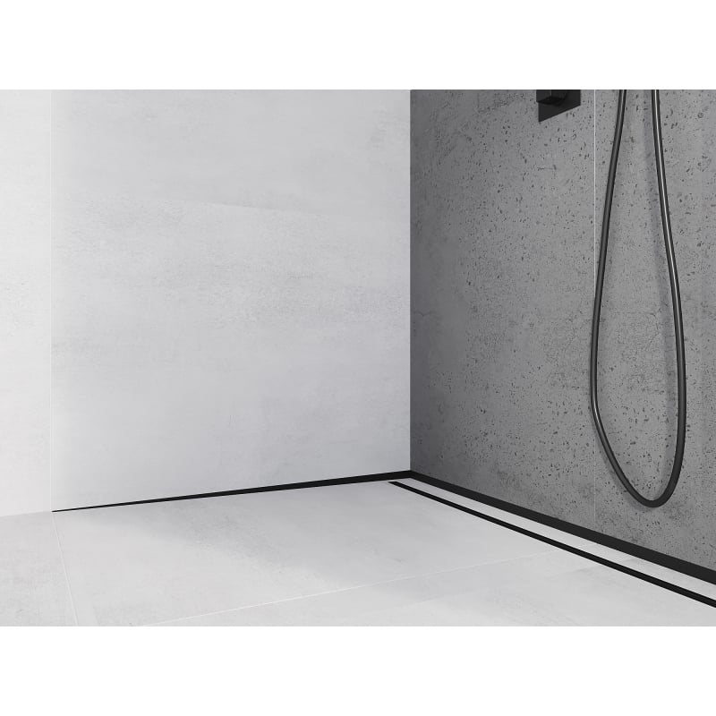 Mexen Line-B listón de pendiente adosado a la pared 180 cm izquierda, negro - 187002180L