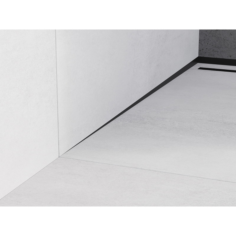 Mexen Line-B plinthe de pente murale 180 cm gauche, noire - 187002180L