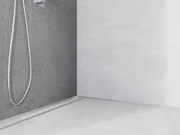 Mexen Line-B inleglijst wand 120 cm rechts, inox - 181002120R