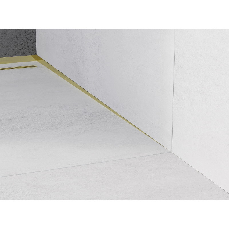 Mexen Line-B väggavloppslist 120 cm höger, guld - 185002120R