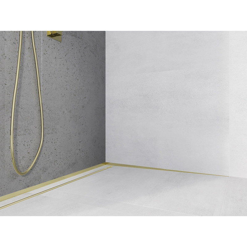Mexen Line-B listwa inclinata a muro 120 cm destra, oro - 185002120R