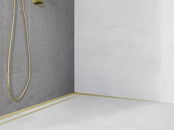 Mexen Line-B nedsänkt vägglist 120 cm höger, guld - 185002120R