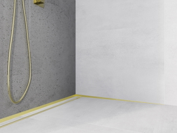 Mexen Line-B plinthe murale inclinée 120 cm droite, or brossé - 185502120R