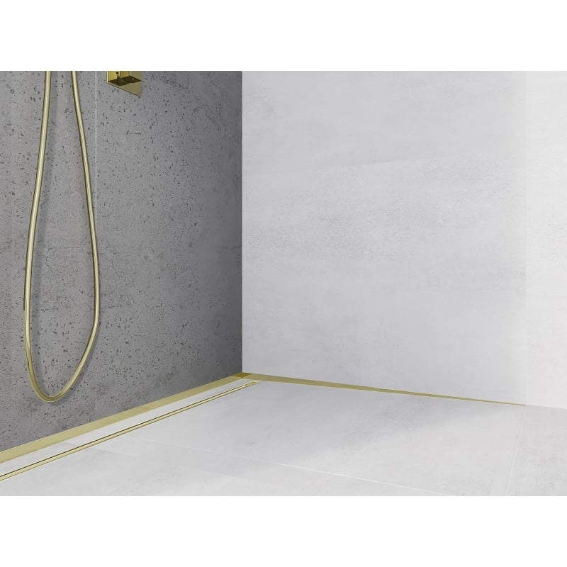 Mexen Line-B wall-mounted sloping strip 180 cm right, gold - 185002180R