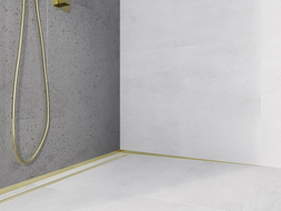 Mexen Line-B liste d'écoulement murale 180 cm droite, dorée - 185002180R