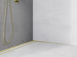 Mexen Line-B Wandablaufleiste 180 cm rechts, gold - 185002180R
