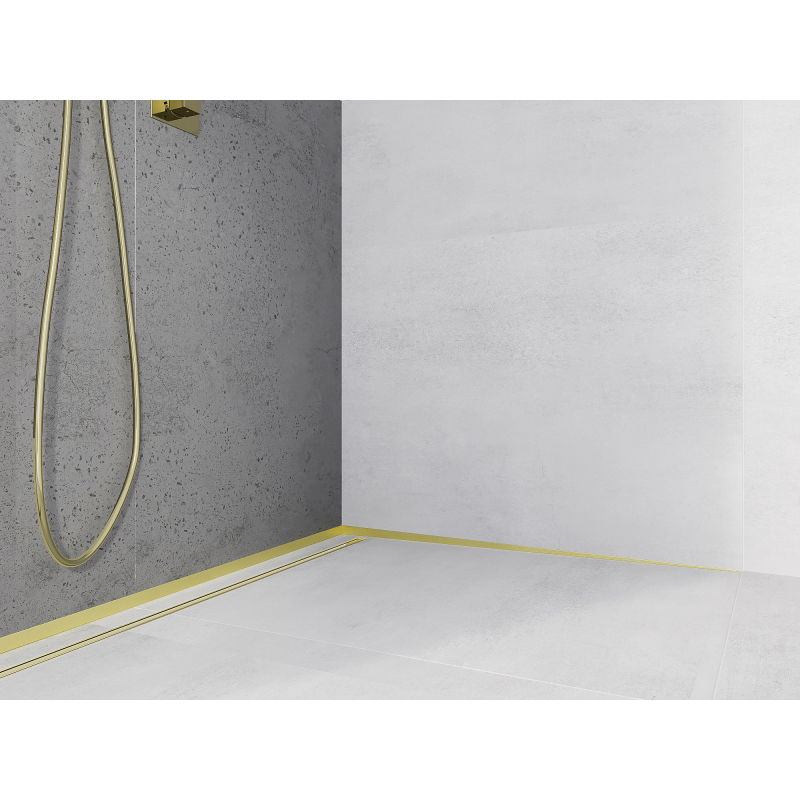 Mexen Line-B cornice di scarico a parete 180 cm destra, oro spazzolato - 185502180R