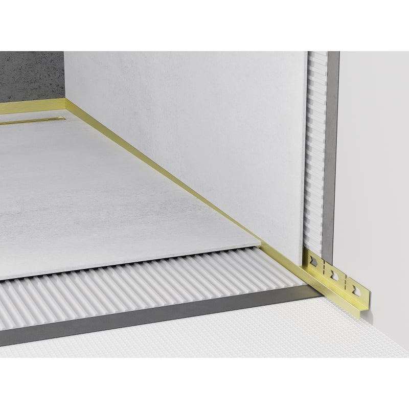 Mexen Line-B plinthe inclinée murale 180 cm droite, or brossé - 185502180R