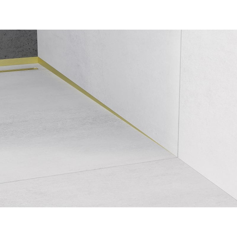 Mexen Line-B guarnição de canto inclinada de parede 180 cm direita, dourada escovada - 185502180R