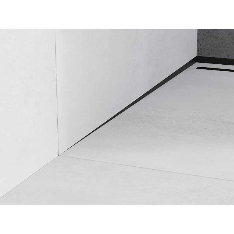 Mexen Line-B vägglist med lutning 180 cm högra, svart - 187002180R