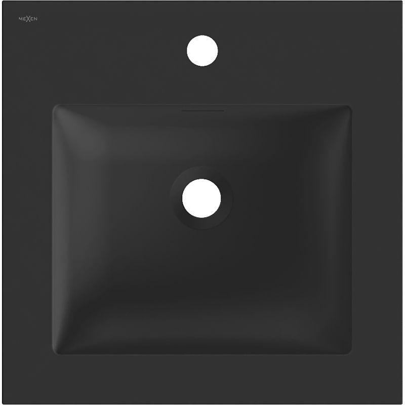 Mexen Otis ën subkutzebuer um Lavabo 46 x 46,5 cm, schwaarz matt - 25184571