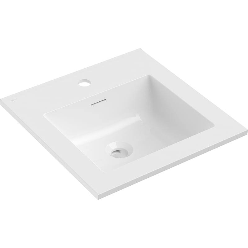 Mexen Otis lavabo encastré dans le plan 46 x 46,5 cm, blanc brillant - 25184500
