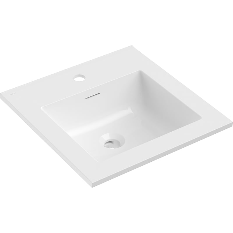 Mexen Otis umivaonik ugrađen u radnu površinu 46 x 46,5 cm, bijeli sjaj - 25184500