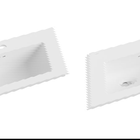 Mexen Otis lavello incassato nel piano 46 x 46,5 cm, bianco opaco - 25184501