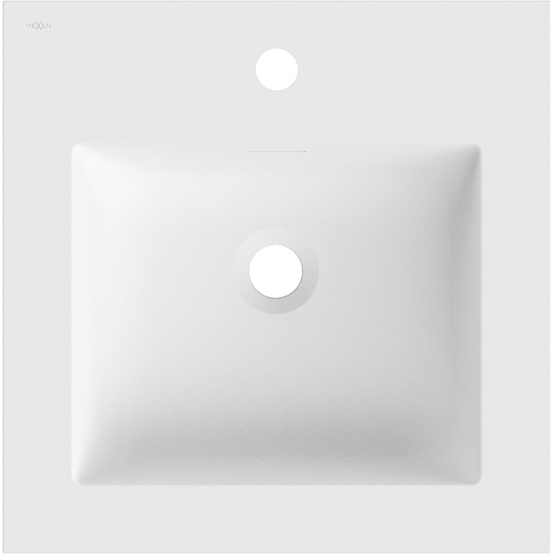 Mexen Otis lavabo empotrado en encimera 46 x 46,5 cm, blanco mate - 25184501