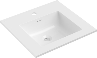 Mexen Otis νιπτήρας ενσωματωμένος σε πάγκο 51 x 46,5 cm, λευκός γυαλιστερός