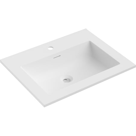 Mexen Otis Waschbecken eingelassen in die Arbeitsplatte 61 x 46,5 cm, mattweiß - 25186001