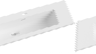 Mexen Otis νιπτήρας εντοιχισμένος σε πάγκο 71 x 46,5 cm, λευκό ματ - 25187001