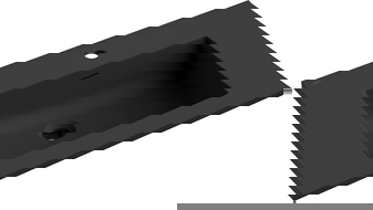 Mexen Otis lavabo empotrado en encimera 71 x 46,5 cm, negro mate - 25187071