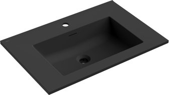 Mexen Otis umivaonik umetnut u ploču 71 x 46,5 cm, crna mat - 25187071