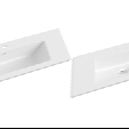 Mexen Otis lavabo a incasso nel piano 71 x 46,5 cm, bianco lucido - 25187000