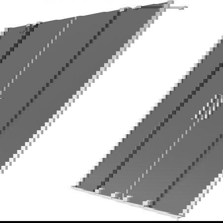 Mexen Velar Duo Badewannenabtrennung 2-flügelig verschiebbar 140 x 150 cm, Graphit, Chrom - 896-140-000-42-01