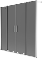 Mexen Velar Duo paravent de baignoire à 2 volets coulissants 140 x 150 cm, graphite, chrome - 896-140-000-42-01