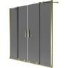 Mexen Velar Duo 2-wing Sliding Bath Screen 140 x 150 cm, Graphite, Gold - 896-140-000-42-50