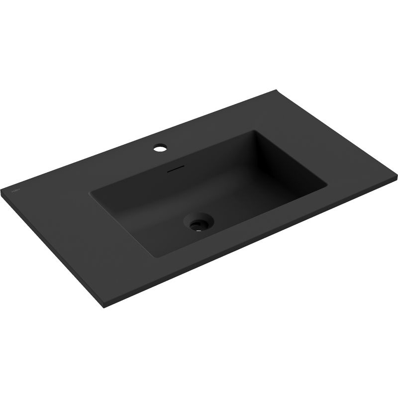 Mexen Otis lavabo encastré dans le plan, 81 x 46,5 cm, noir mat - 25188071