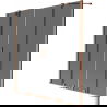 Mexen Velar Duo Badewannen-Duschwand 2-teilig schiebbar 140 x 150 cm, Graphit, gebürstetes Kupfer - 896-140-000-42-65
