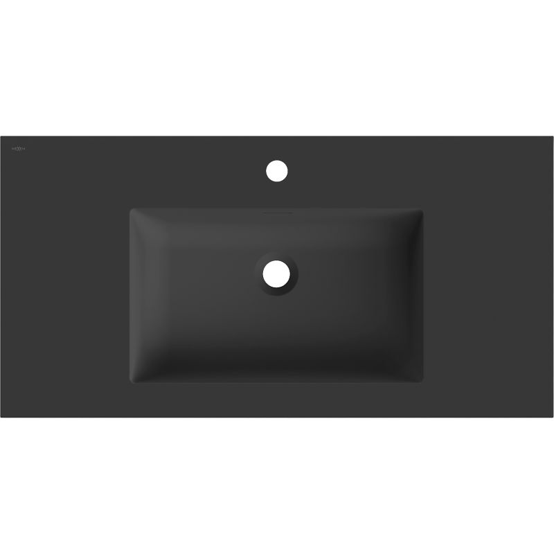 Mexen Otis εντοιχιζόμενος νιπτήρας 91 x 46,5 cm, μαύρο ματ - 25189071