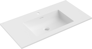 Mexen Otis ενσωματωμένος νιπτήρας στον πάγκο 91 x 46,5 cm, λευκός ματ - 25189001