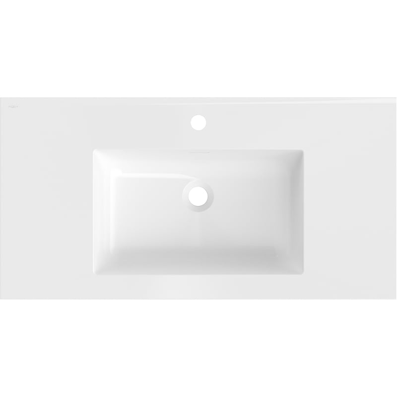 Mexen Otis pia lavabo encastrado em bancada 91 x 46,5 cm, branco brilho - 25189000