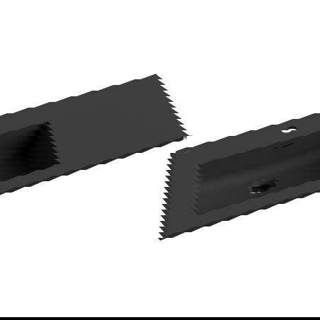 Mexen Otis lavatório embutido à esquerda 91 x 46,5 cm, preto mate - 25189071L