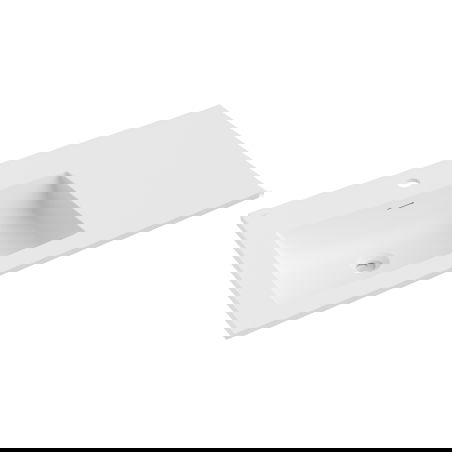 Mexen Otis lavatório embutido no tampo esquerdo 91 x 46,5 cm, branco mate - 25189001L