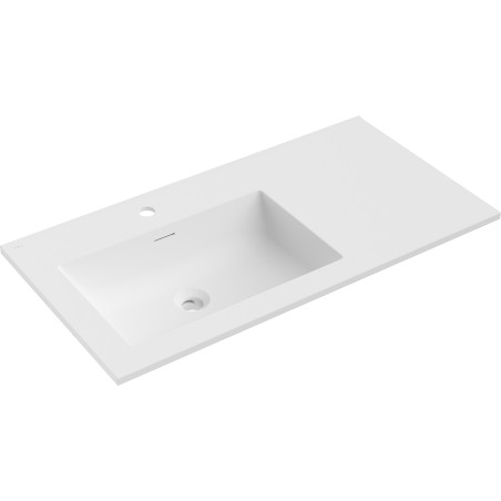 Mexen Otis töölauale süvistatud vasakpoolne valamu 91 x 46,5 cm, valge matt - 25189001L
