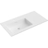 Mexen Otis lavabo empotrado en encimera izquierda 91 x 46,5 cm, blanco mate - 25189001L