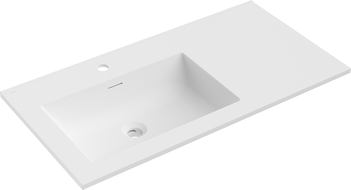 Mexen Otis inbouw wastafel links 91 x 46,5 cm, wit mat - 25189001L