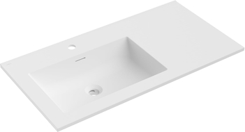 Mexen Otis töölauale süvistatud vasakpoolne valamu 91 x 46,5 cm, valge matt - 25189001L