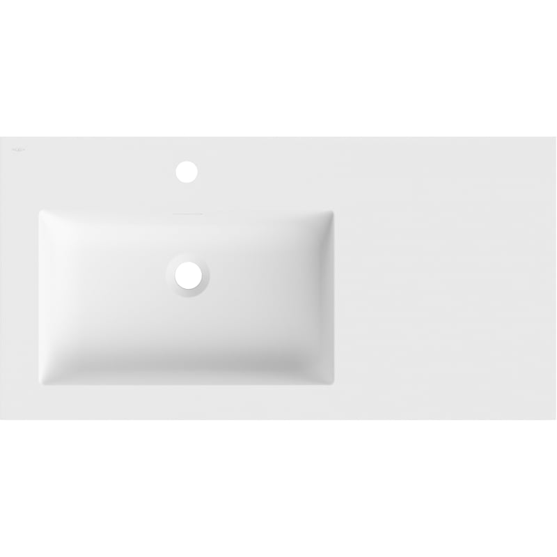 Mexen Otis lavatório embutido no tampo esquerdo 91 x 46,5 cm, branco mate - 25189001L