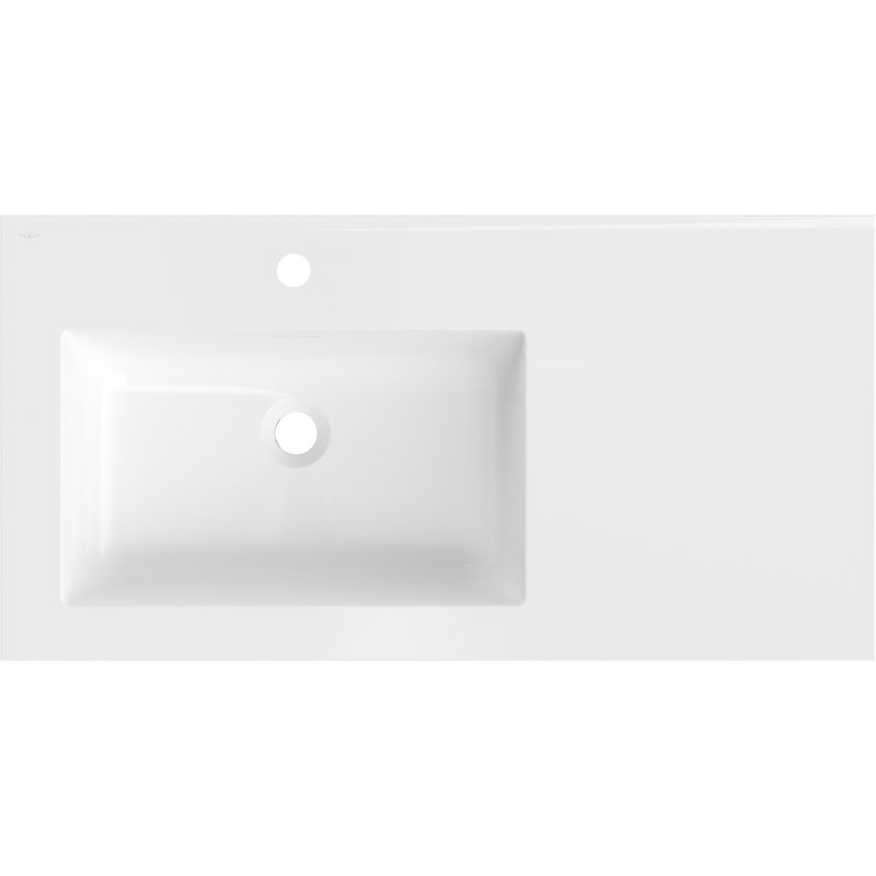 Mexen Otis lavandino incassato nel piano sinistro 91 x 46,5 cm, bianco lucido - 25189000L