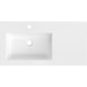 Mexen Otis lavabo encastré à gauche 91 x 46,5 cm, blanc brillant - 25189000L