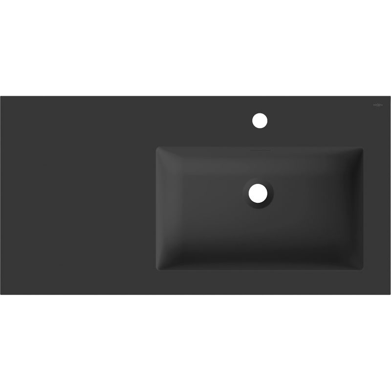 Mexen Otis εντοιχισμένος νεροχύτης δεξιά 91 x 46,5 cm, μαύρο ματ - 25189071P